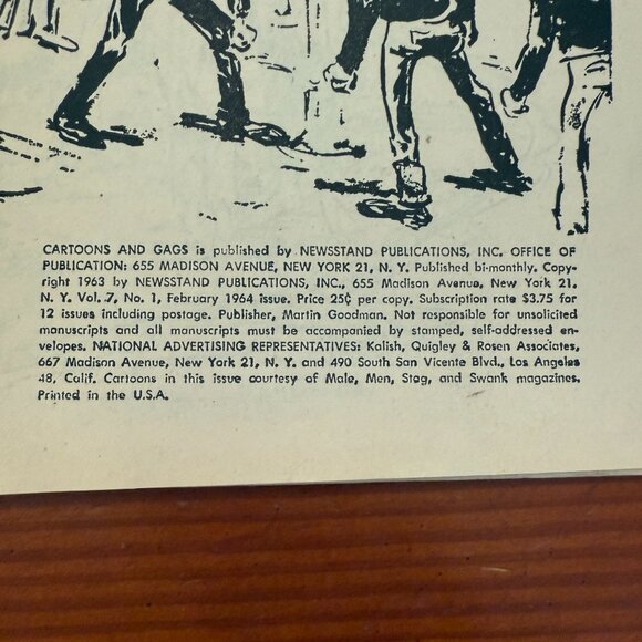 Vintage 1964 Cartoons And Gags Magazine - Picture 3 of 3